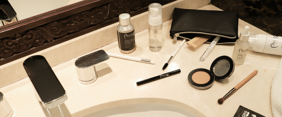 Aftercare Kits Displayed in Bathroom