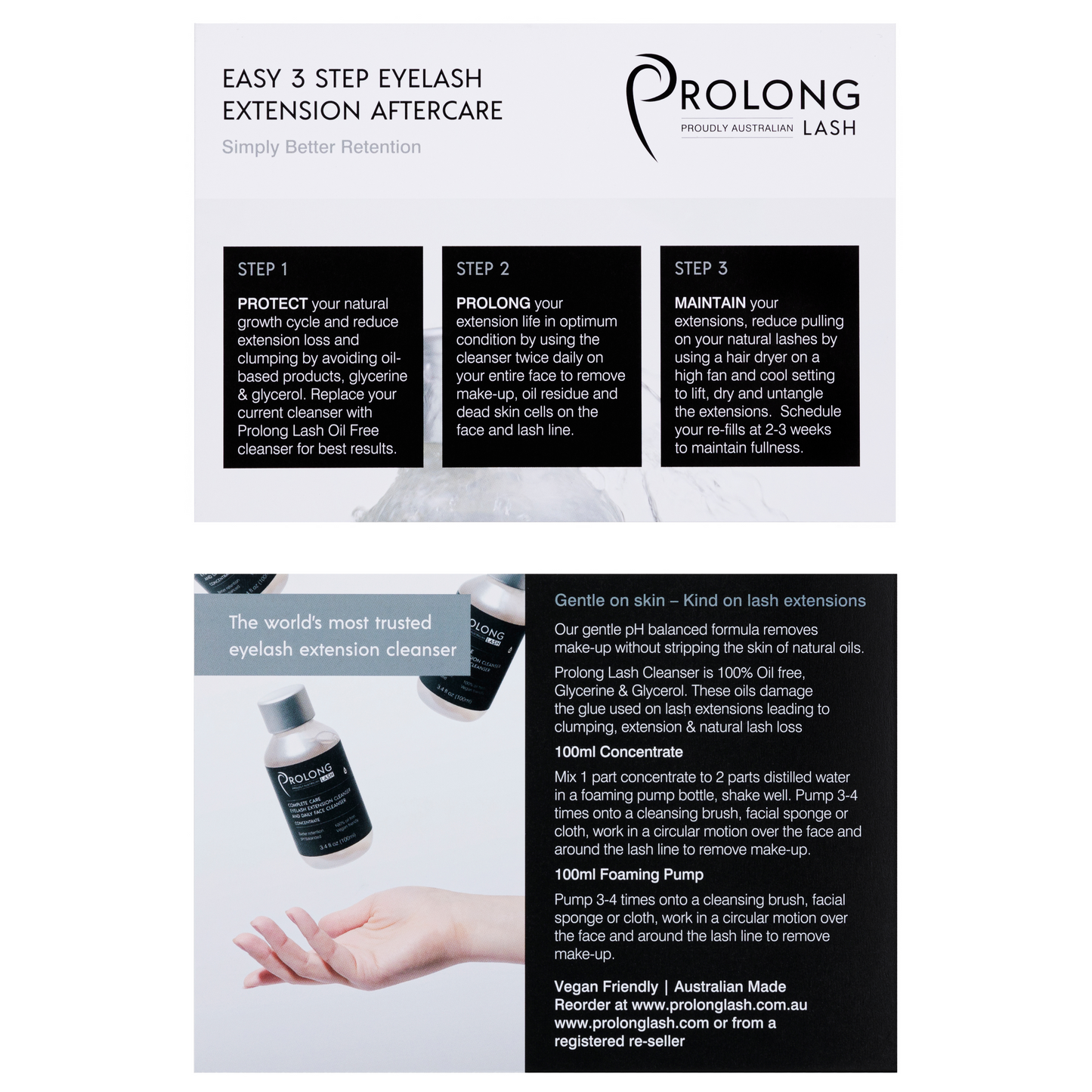 Client Aftercare Cards - Cleanser Concentrate x 5 Cards