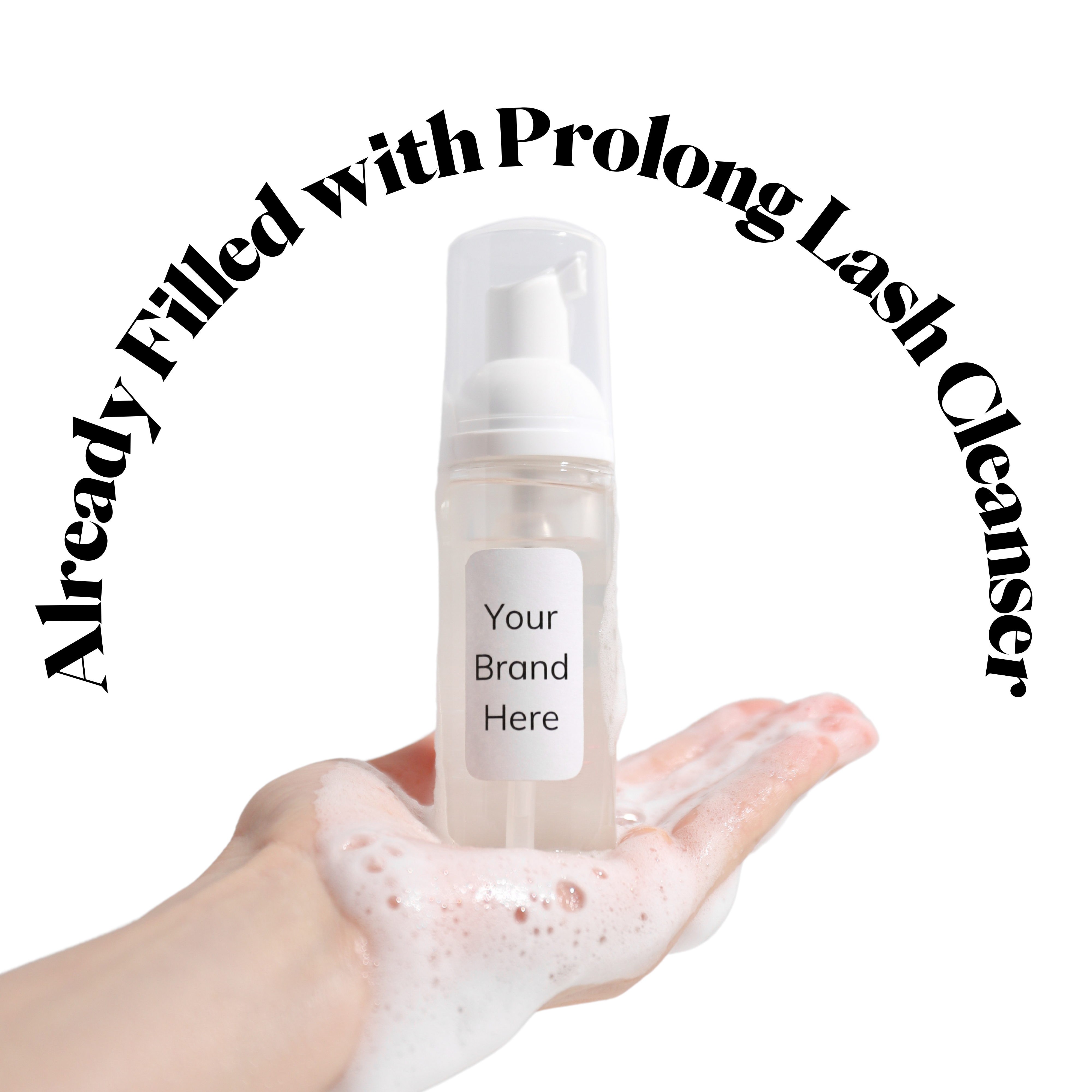 White Label Eyelash Extension Foaming Pump - 60ml - 24 Pack