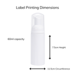 Empty Foaming Pump Bottles 60ml - White
