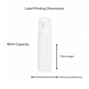Empty Foaming Pump Bottles 60ml - White