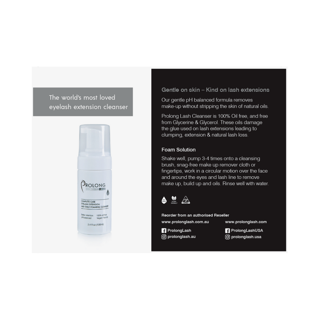BUY BULK & SAVE - CLIENT AFTERCARE CARDS - FOAMING CLEANSER